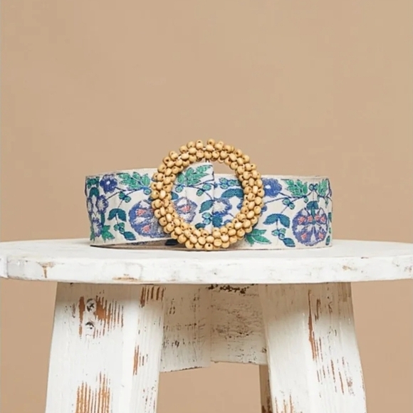 POL Accessories - POL Blue Floral Belt